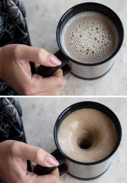 Термокружка - мешалка с крышкой Self Stirring Mug (Цвет MIX) 350 мл.